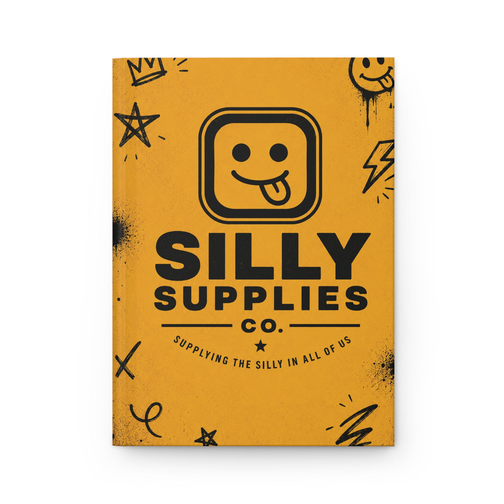 Silly Supplies Co. Hardcover Journal — Yellow Graffiti Notebook